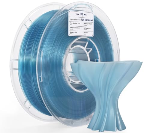 BIQU Transparent PLA Filament (Alpine Blue), 1kg
