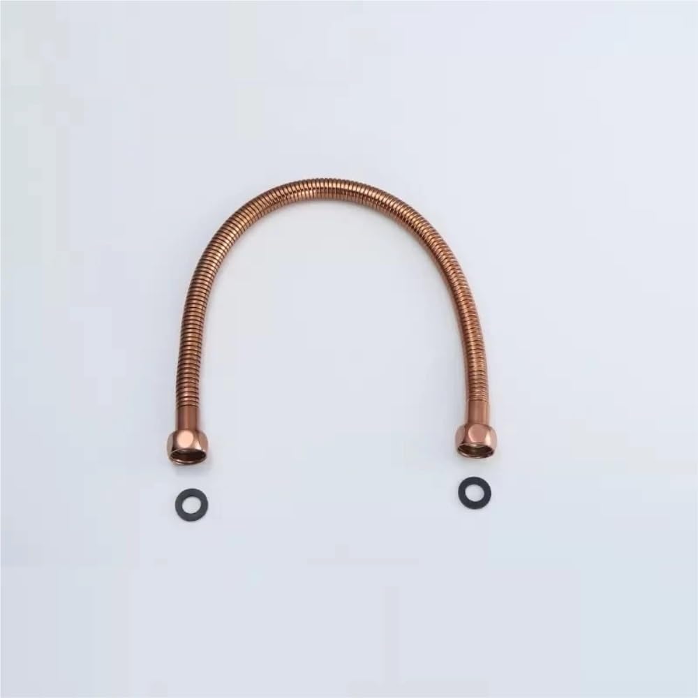 Golden 304 Stainless Steel Pipe, Toilet Water Inlet Pipe 50cm G1/2"X1/2" Rose Gold Toilet Water Inlet Pipe(Rose Gold)