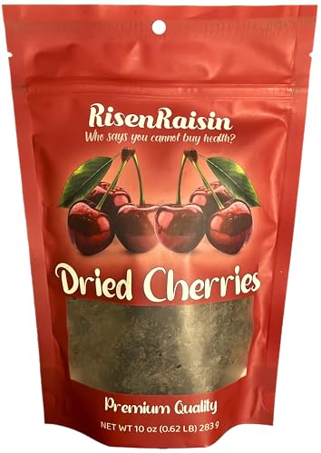Dried Cherries | 10 oz (283 g) | Pitted Sweet Cherries | No Sugar Added | All Natural & Unsulfured | Naturally Sweet & Chewy | Great for Snacking, Baking & Trail Mix | California Grown & Packed | RisenRaisin Brand