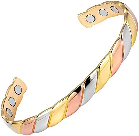 Vicmag Copper Bracelet for Women Men Magnetic Bracelet Ultra Strength Magnets 99.9% Solid Pure Copper Adjustable Size with Gift Box
