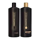 Sebastian Professional Dark Oil Lightweight Shampoo and Conditioner, Infused With Jojoba Oil & Argan Oil, Liter Set
