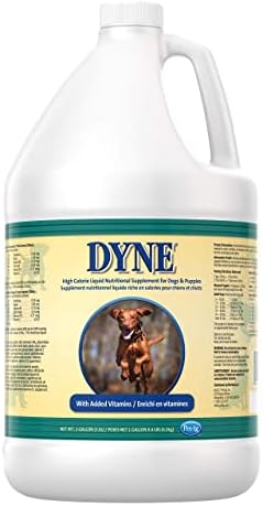 PetAg Dyne High Calorie Liquid Nutritional Supplement for Dogs and Puppies - With Multivitamins for Recovery and Nursing - Vanilla Flavor - 128 fl oz (1 gal)