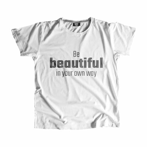 T-shirt en coton blanc Be Beautiful unisexe aux finitions haut de gamme