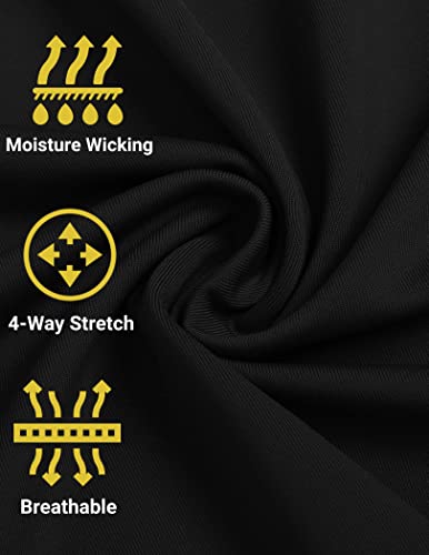 Coofandy Men's Collarless Golf Shirts Quick Dry Short Sleeve Polo Shirt Breathable Workout Shirts Henley Shirt #TOP2