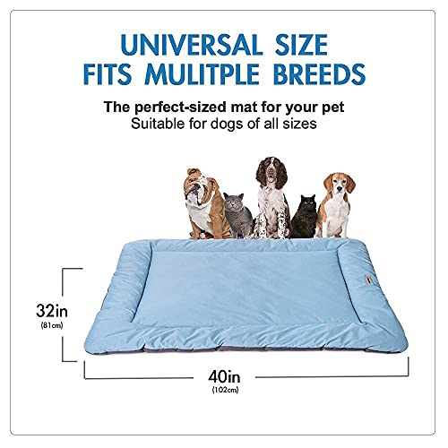 Cheerhunting Outdoor Dog Bed Pet Bed 40” X 32”, Waterproof, Washable, Large Size, Durable,Water Resistant,Portable and Camping Travel Pet Mat (L, Blue) - Image 3
