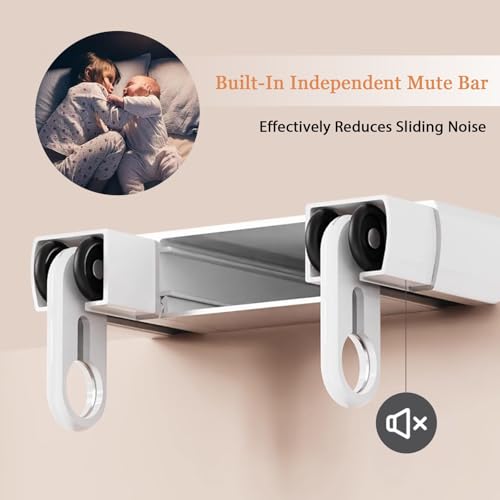 Rieles de cortina dobles de aluminio negro de diseño elegante y duradero 5