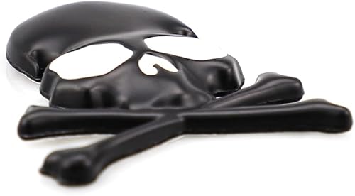 Miniatura 4 de Emblema de calavera de esqueleto 3D para el lado del coche, parte trasera, capó delantero, puerta del maletero, parachoques trasero, caja de cola