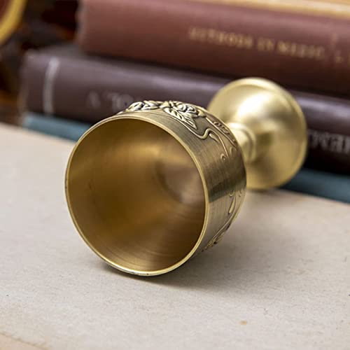 Taganov Chalice Big Gold Altar Chalice Brass Communion Cups Pure Copper 3.5 Oz For First Communion Decoration Gold Wine Glasses #TOP3