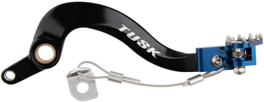 Tusk Aluminum Brake Pedal Blue Tip Compatible with Yamaha YZ250F 2010-2025/YZ250FX 2015-2025