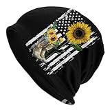Beanie Cap Botas De Girasol Ameflag Protección Solar Knit Hat Ligero Beanie Hat para Hiking Run Trabajo