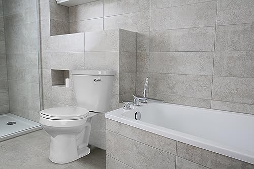 Centoco 3700SC-001 Round Plastic Toilet Seat with Safety Close, Light Weight Residential, White - Thumbnail 5