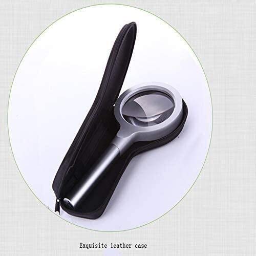 Lupas de Mano Mini Lupa 20X Lámpara LED con una Lupa Circular de Mano para Personas Mayores con Baja visión para Leer