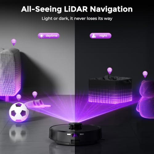 Image of Robot Vacuum and Mop Combo, Robot Vacuum Cleaner with Bagless Self Emptying Station, 18000Pa Suction, LiDAR Navigation, ideal for Pet Hair, Carpet & Hard Floor, Compatible with App /Alexa /Voice Control