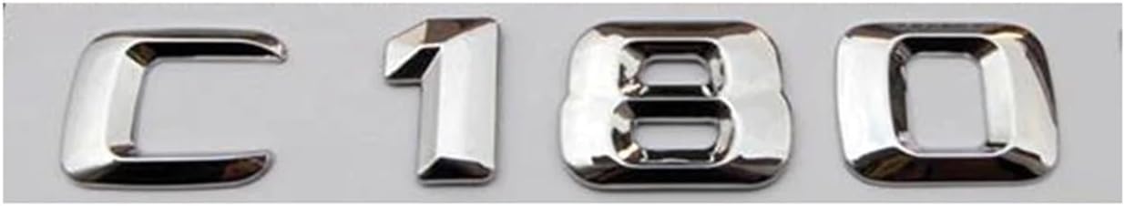 3d Chrome Car Letters For C63 C180 C200 C220 C260 C300 W205 W204 W203 Trunk Emblem Logo Stickers Accessories(C180)