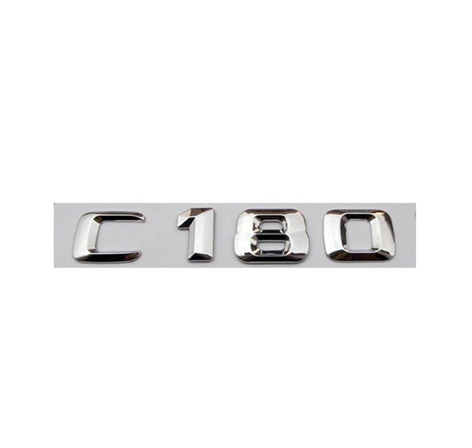 3d Chrome Car Letters For C63 C180 C200 C220 C260 C300 W205 W204 W203 Trunk Emblem Logo Stickers Accessories(C180)