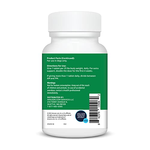 Amazon Basics Dog Hip & Joint Daily Chewable Tablets, with Glucosamine, MSM, and Chondroitin, Duck Flavored, 120 Count (Previously Solimo) view 3