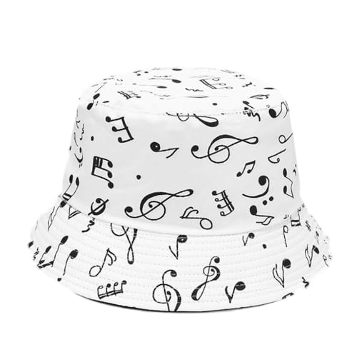 Quanhaigou Bucket Hats Unisex Summer Travel Beach Fisherman Cap for Men Women Teens (Musical Note)
