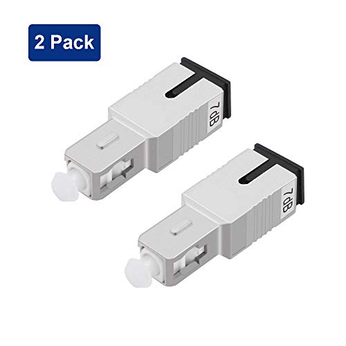 Flyprofiber Sc Attenuator 7Db, Sc/Upc Single Mode Fixed Fiber Optic Attenuator, Sc Male To Female, 7Db-2Pack #TOP7