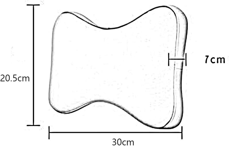 Lumbar Pillow-Car Neck Pillow, Comfortable and Soft Breathable and Neck Rest Pad to Ease Neck Support Headrest Pillow(D)