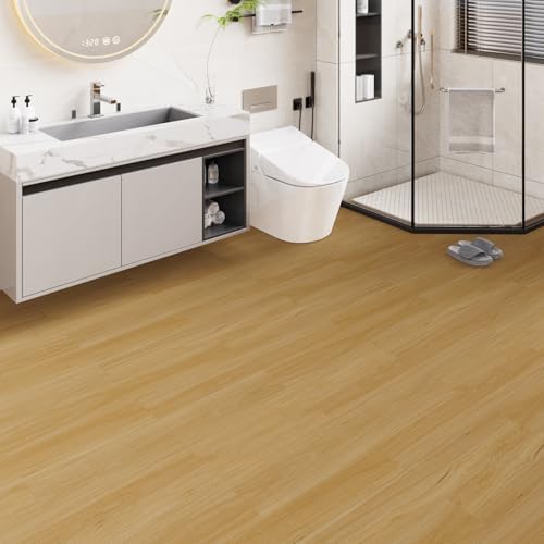 Vinyl Flooring - Lino Flooring with Classic Oak Effect,Peel and Stick Floor Tiles,Self Adhesive Floor Tiles 2.0mm 36pcs for Kitchen (54Sq.Ft,Classic Oak)