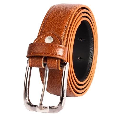 CIMONI® Premium Vegan Leather Belt for Men Jeans & Pants Wear Classic Design Texture Formal & Casual Leatherette Waist Belt