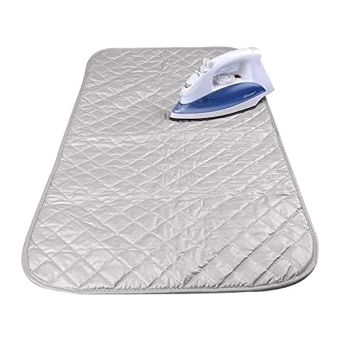 Senvitate Ironing Mat for Table Top, Magnetic Ironing Mat Blanket Laundry Pad, Portable Ironing Board Cover, Foldable Heat Resistant Ironing Pad Cover for Washer Dryer 33X19 Inch Cover
