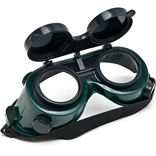 Welding Goggles with Flip-up Lenses Cutting Grinding Glasses Anti Radiation Goggles Welder Work Safety Protective Goggles Labour Working Safety Protective Eyewear(Dark Green - Free Size) (B0B1Q61SPY) Amazon Price History, Amazon Price Tracker