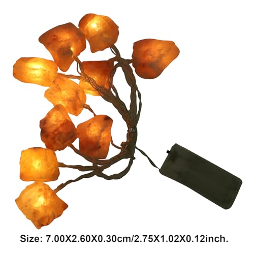 Guirlande lumineuse cristal de sel beige décoration chaleureuse fête
