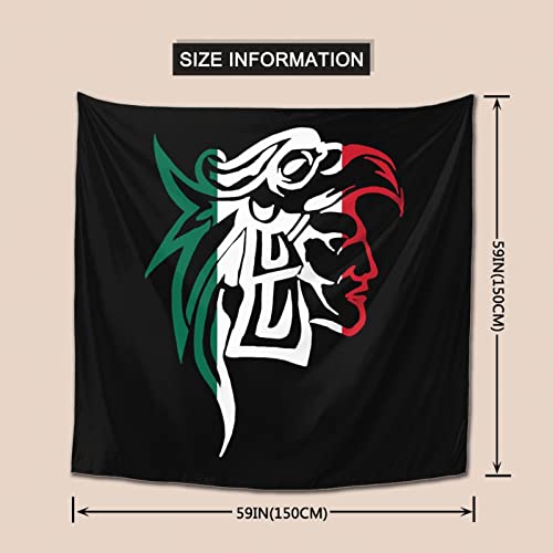 Aztec Warrior Mexico Tapestry Bedroom Living Room Dining Room Decoration Wall Hanging Hippie Boho Wall Tapestry 59×59 Inch (150×150 Cm) #TOP1