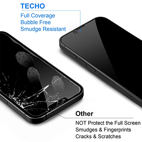 Techo 4 Way Privacy Screen Protector Compatible With Iphone 14 Plus/Iphone 13 Pro Max Anti Spy Tempered Glass Film Full Coverage Edge To Edge (Bubble Free) (2 Pack) (6.7 Inch) #TOP3