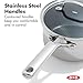 OXO Hybrid 2.5QT Nonstick Saucepan with Glass Lid, PFAS-Free Ceramic Chef Pot, Oven Safe to 850F, Induction & All Cooktop Compatible, Dishwasher Safe, Mirror Polished Tri-Ply