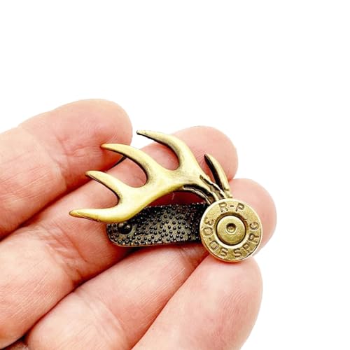 Hat Clip, Durable Cap Clip Brass Brim Clips Deer Antler Shaped Hat Clip for Hunting Enthusiasts Multi Functional Hat Accessory4