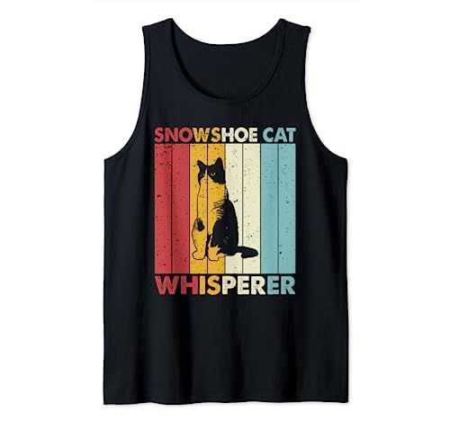 Cat Mom Dad Whisperer - Gato clásico con raquetas de nieve Camiseta sin Mangas