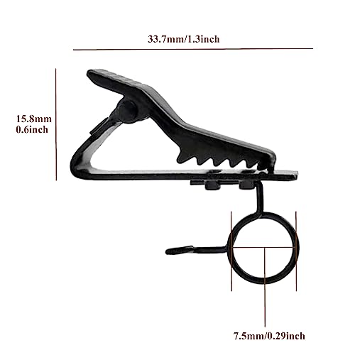 Luwigs 3Pcs Lavalier Microphone Metal Tie Clips With 3Pcs Lapel Mic Windscreen Foam Covers, Lapel Microphone Replacement Kit, Metal Lapel Mic Clips Sponge Cover Kit (6 Pack, 7.5Mm) #TOP1