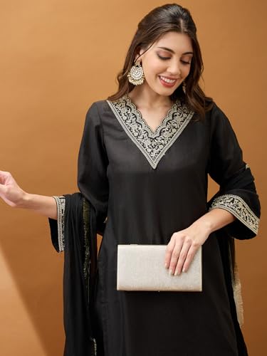 Image of Globus Women Kurta Set (3641655001 Maroon S)