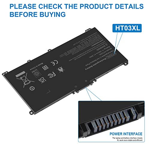 Image of HT03XL L11119-855 Battery for HP Pavilion 14-CE 14-CF 14-DF 14-DQ 14-DK 14M-DH 15-CS 15-DA 15-DB 15-DW 15-DY 17-by 17-CA,15-DA0014DX 15-CS0053CL HSTNN-UB7J HSTNN-DB8R HT03041XL L11421-542 L11421-2C2