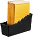 Storex Large Book Bin - Interlocking Plastic Organizer for Home, Office, and Work Space - Black, 6-Pack (70109E06C)