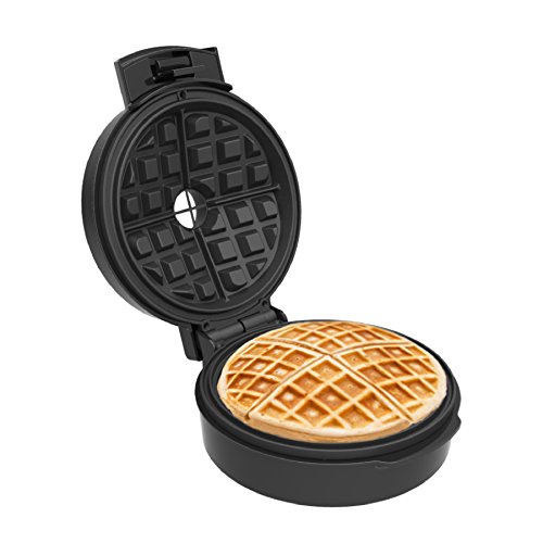 Chefman Perfect Pour Volcano Belgian Waffle Maker W/No Overflow Design Round Iron For Mess-Free Breakfast, Best Small Appliance Innovation Award Winner, Measuring Cup & Cleaning Tool Included, Black #TOP7