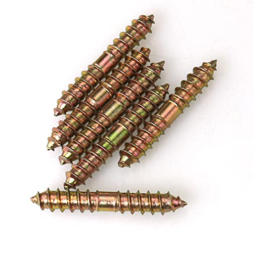 E-outstanding Pack de 20 Tirafondos para madera M6x40mm de hierro con cabeza plana y acabado zincado miniatura 3