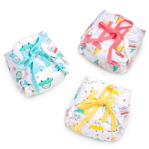 Image of SuperBottoms PREMIUM MUSLIN DryFeel Langot - Tiny Travelers - 3P (LARGE- 5-10KG)