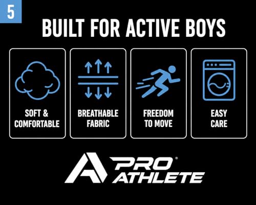 Image of Pro Athlete Boys Pants Set - 3 Piece Active Short Sleeve Graphic Tees Athletic Shorts and Jogger Sweatpants for Boys
