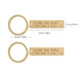 Jesemiah Valentine's Day Gift,I Love You More/Most the End,I Win Keychain for Boyfriend Girlfriend Husband Wife Couple Birthday Gifts (I Love You Most Gold)