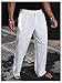 GORGLITTER Men's Baggy Dress Pants Pleated Wide Leg Slacks Old Money Work Office Business Casual Trousers White X-Large