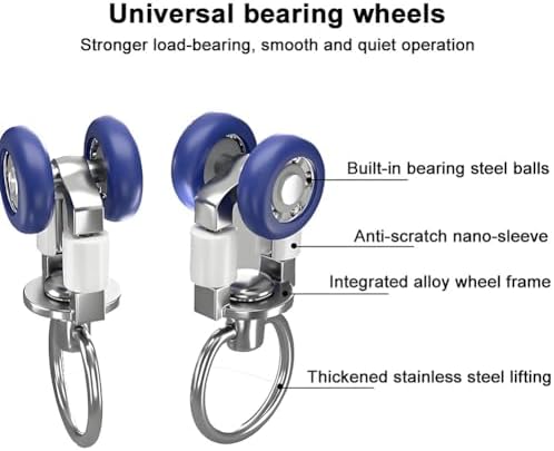 Curtain Track, Heavy-Duty Curtains Rails with Silent Rollers, 1.64-19.7ft Room Divider Track Aluminium Rod for Office Living Room Bedroom, Ceiling Or Wall Mount(5.1m(16.7ft))