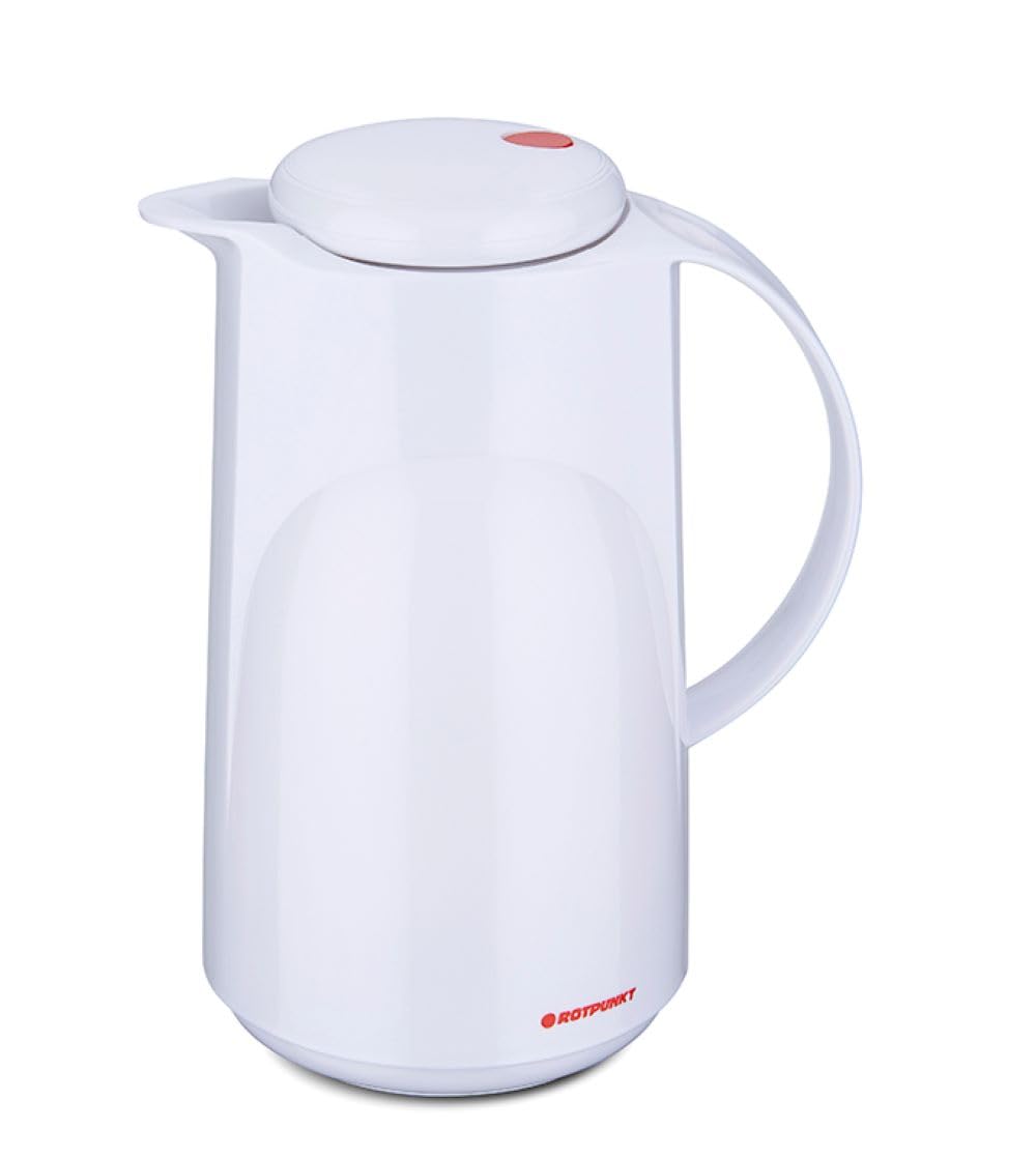 ROTPUNKT Bella 227 Thermoskan, 1,5 liter, schroefsluiting met twee functies, BPA-vrij, voor gezond drinken, Made in Germany, warm koud houden, glazen inzetstuk, glanzend zwart ROTPUNKT Bella 227 Thermoskan, 1,5 liter, schroefsluiting met twee functies, BPA-vrij, voor gezond drinken, Made in Germany, warm koud houden, glazen inzetstuk, glanzend zwart