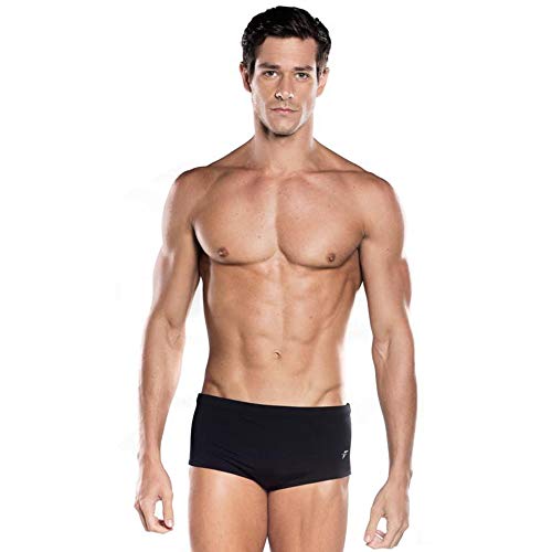 Sunga Para Natação com Compressão, Lateral Larga Fabíola Molina Homens Gg Azul/Vermelho/Azul