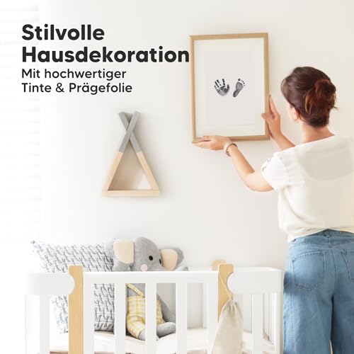 KeaBabies Handabdruck und Fußabdruck Baby Abdruckset (Jet Black) – Ansicht 6