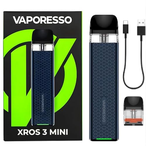 XROS 3 Mini Kit | Original Vaporesso XROS 3 Mini Kit Built in 1000mAh Battery Vape with 2ml XROS Pod Cartridge MTL to RDL Electronic Cigarette Vaporizer No...