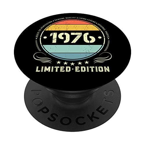 1976 edición limitada 1976 cumpleaños Popsocket para mujeres y hombres PopSockets PopGrip Intercambiable
