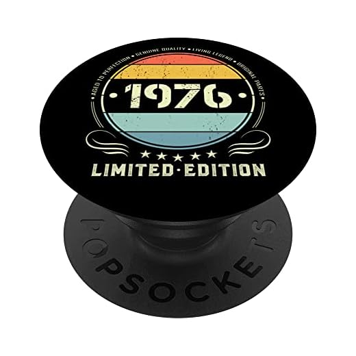 1976 edición limitada 1976 cumpleaños Popsocket para mujeres y hombres PopSockets PopGrip Intercambiable
